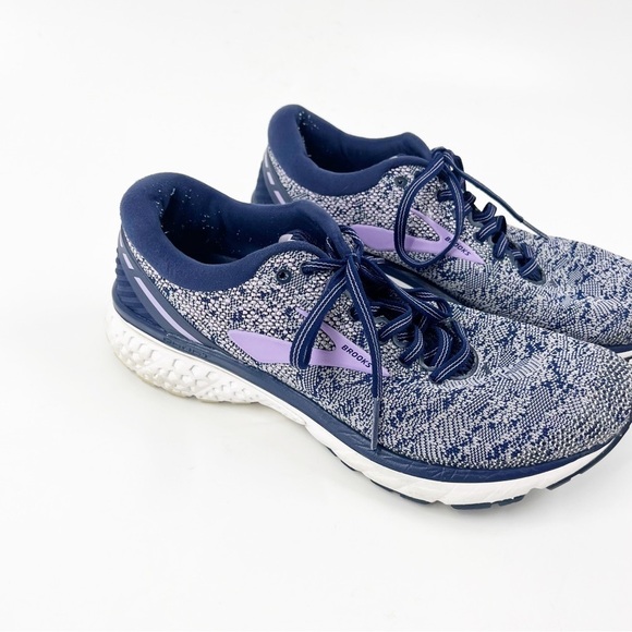 ✅ Brooks Ghost 11 Women's Size 9.5 Shoes 1202771B406 Running Navy Purple - Picture 2 of 11